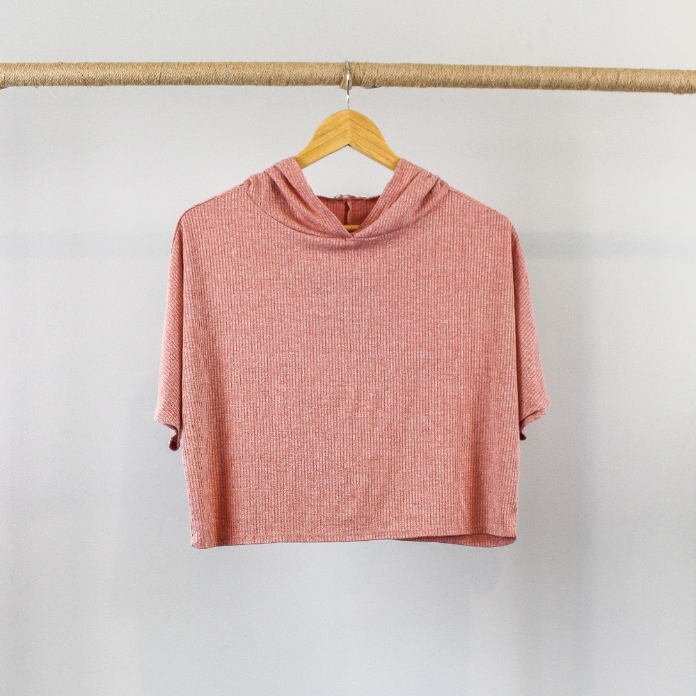 Cropped Thin Short Sleeve Hoodie